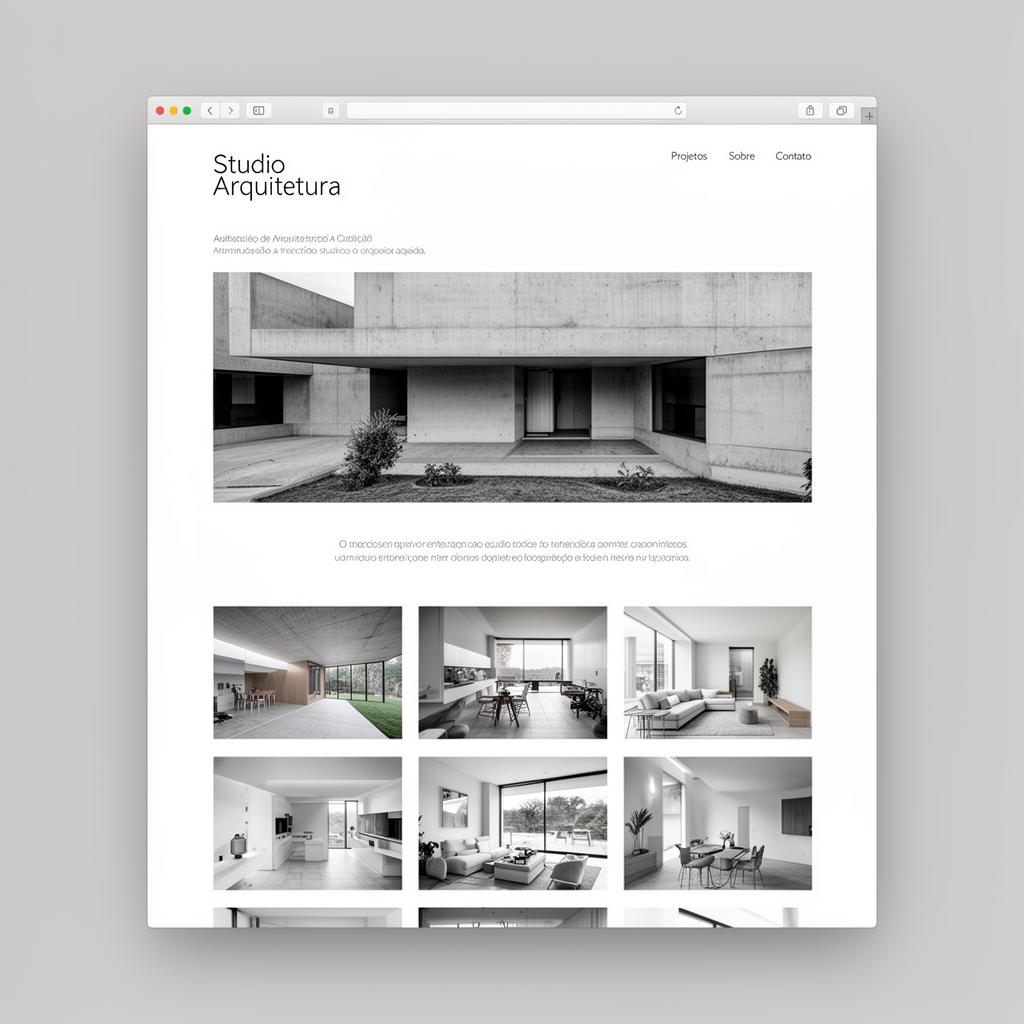 Site desenvolvido para Studio Arquitetura