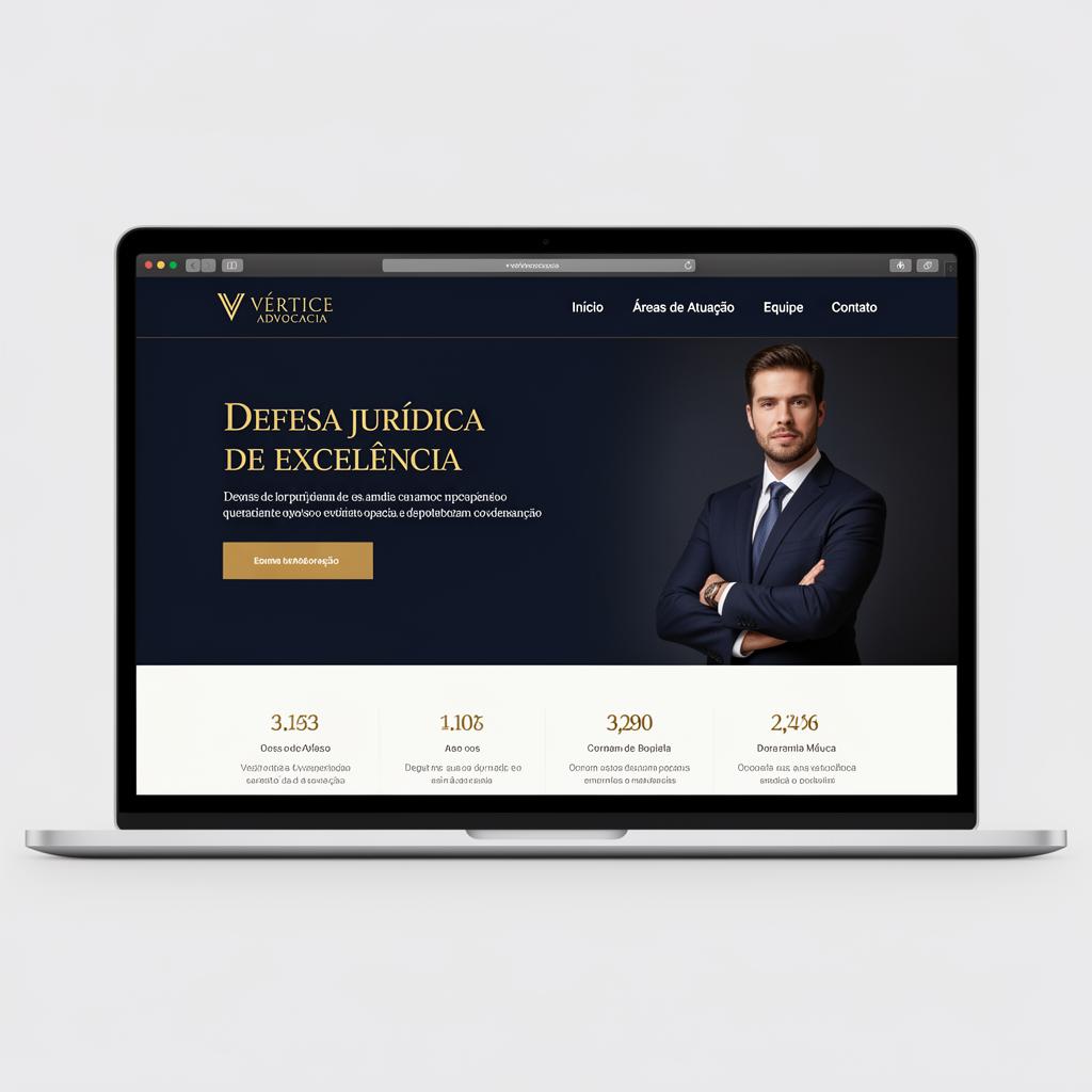 Site desenvolvido para Vértice Advocacia