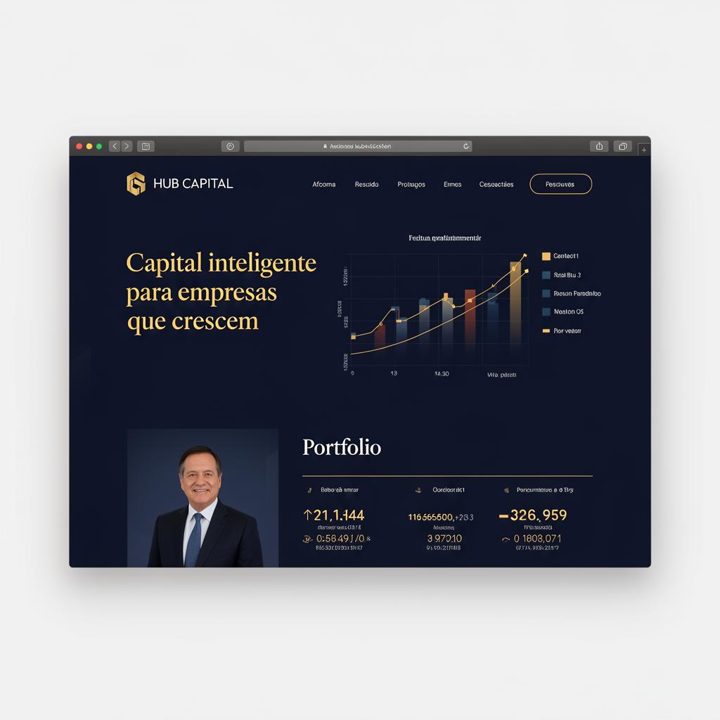 Site desenvolvido para Hub Capital