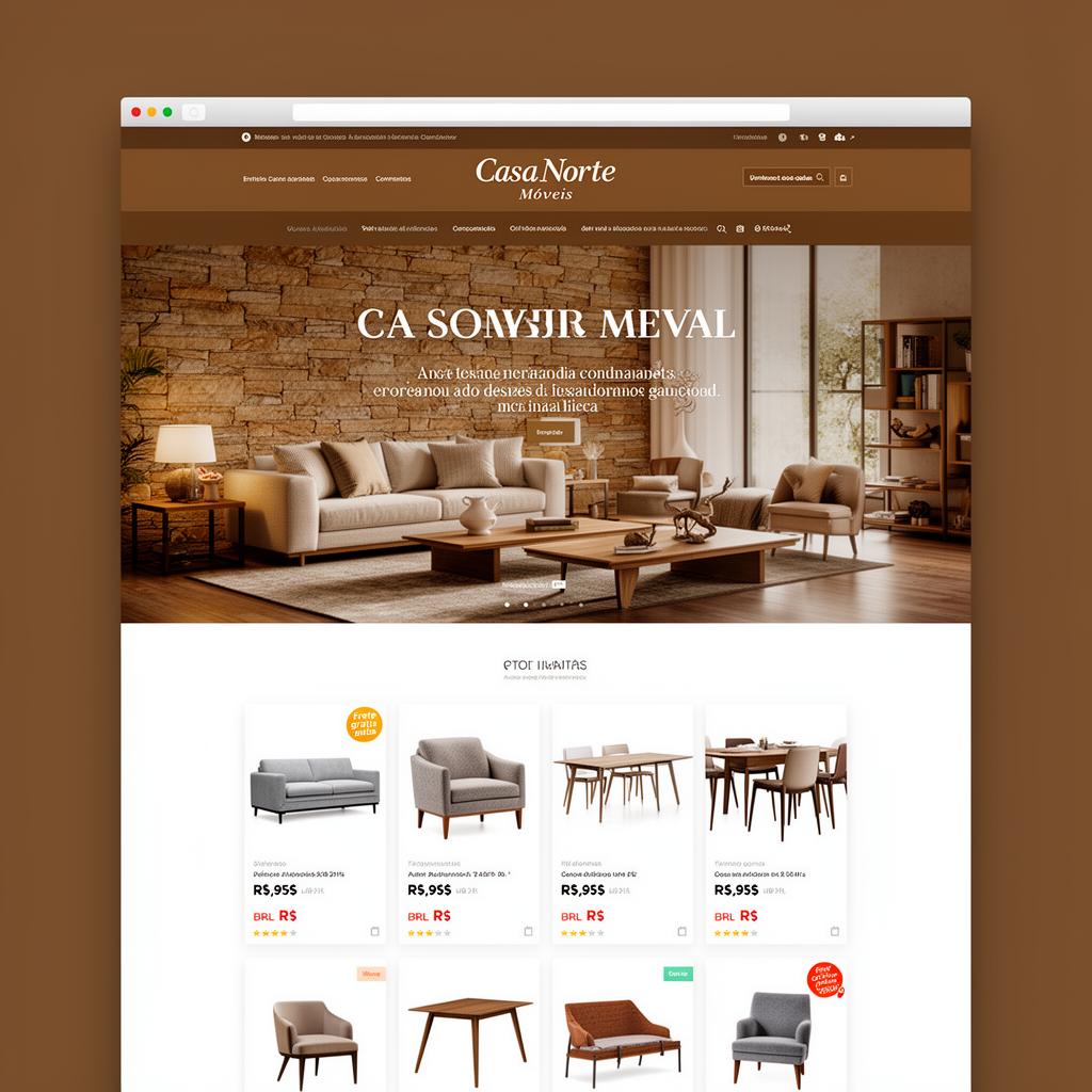 Site desenvolvido para Casa Norte Móveis